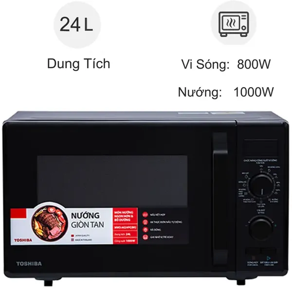 Lò vi sóng Toshiba MW2-AG24PC(BK) 24 lít - Thái Lan