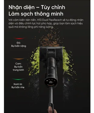 Máy Hút Bụi Lau Sàn Cầm Tay Dreame H13 Dual Flexreach 13
