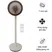 Quạt Tuần Hoàn Điều Khiển Giọng Nói Sharp PJ-CD227V-W 24W