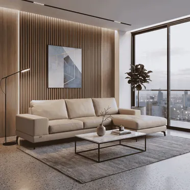 Sofa L (góc phải) Velie EM0991 Kem