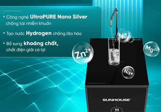 Máy Lọc Nước RO Hydrogen Sunhouse UltraPURE 11 lõi SHA8820KL 7