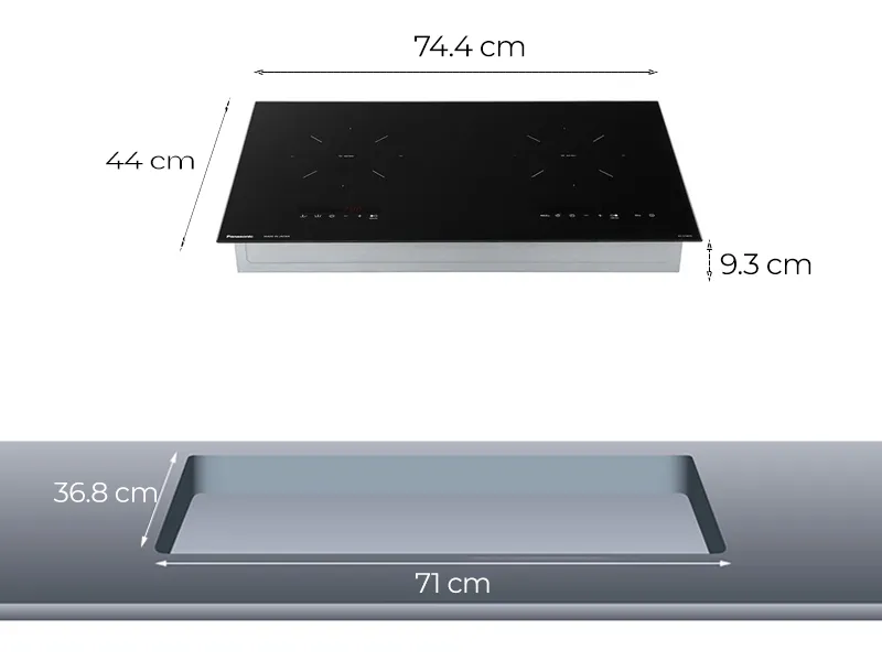 Bếp Điện Từ Đôi Panasonic KY-C1W70KRA - Xuất Xứ Nhật Bản