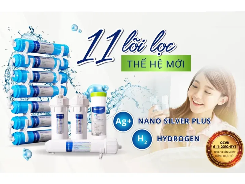 Máy Lọc Nước Nóng Lạnh Sanaky VH-102HP 11 Lõi
