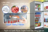 Kh&aacute;m ph&aacute; một số tiện &iacute;ch của ngăn đa chức năng Triple Fresh tr&ecirc;n tủ lạnh Aqua