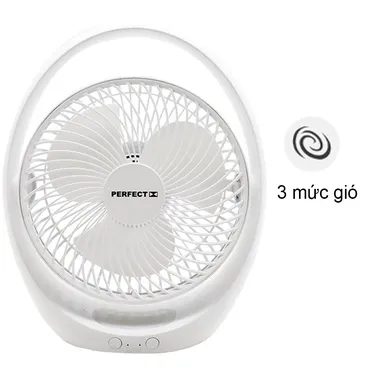 Quạt Để Bàn Có Sạc Tích Điện Đèn Led Perfect PF-QB2180