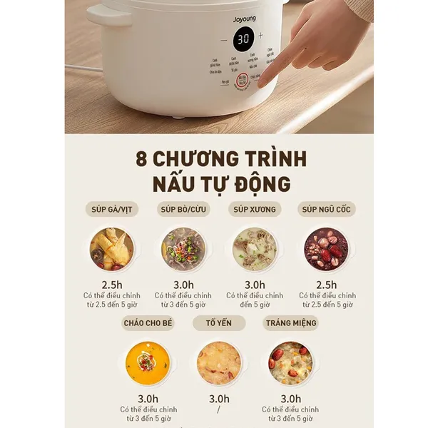 Nồi Nấu Chậm Cho Bé Ăn Dặm Joyoung JSC-187 1.8 Lít