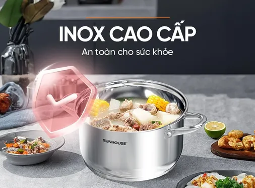 Nồi Inox 3 Đáy Sunhouse SHG301-16 5