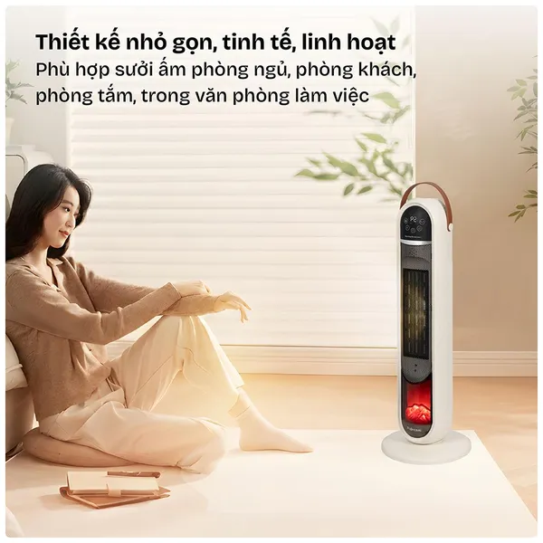 Quạt Sưởi Gốm Điều Khiển Bằng Giọng Nói Fujihome FH202