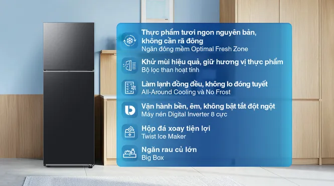 Tủ Lạnh Samsung Inverter 305 Lít RT31CG5424B1SV