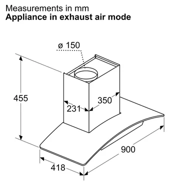 Máy Hút Mùi Áp Tường Bosch DWA98IJ60I Series 4 5