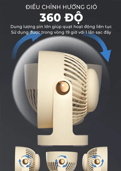 Quạt Sạc Để Bàn Mini Magic A-005