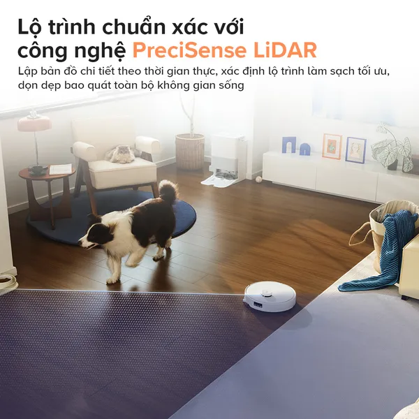 Robot Hút Bụi Lau Nhà Roborock Q Revo 5V1 Đen
