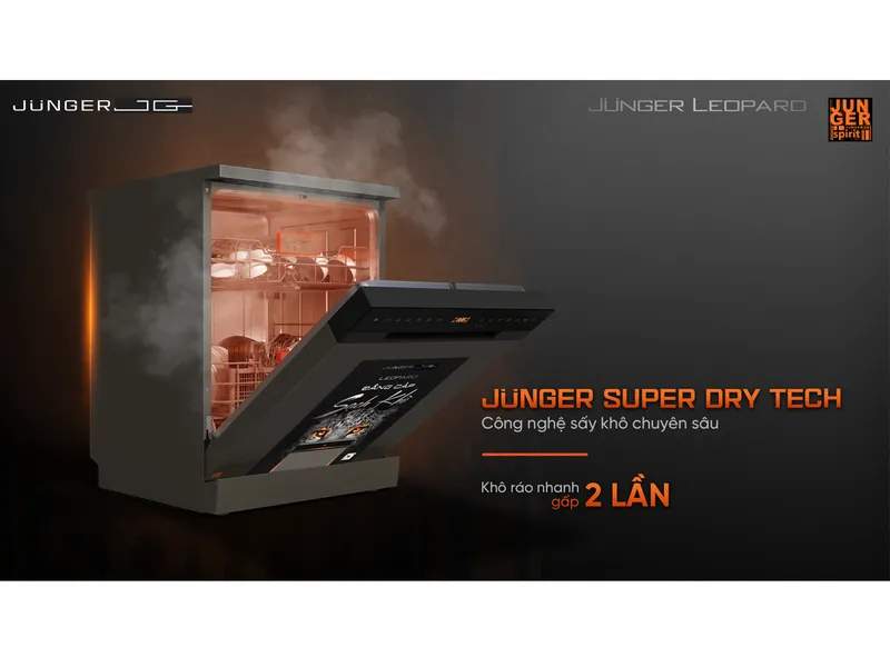 Máy Rửa Chén Junger Leopard-DWJ-163-MS - Xuất Xứ Thái Lan