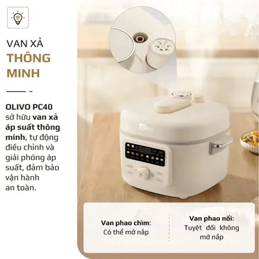 Nồi Áp Suất Điện Đa Năng Olivo PC40 4 Lít 7