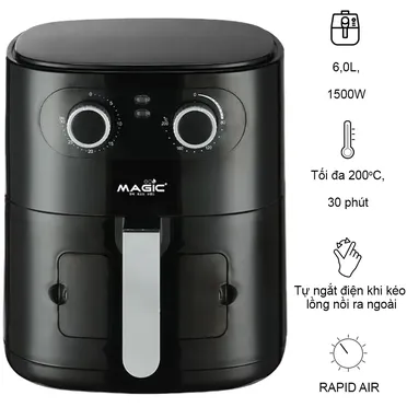 Nồi Chiên Không Dầu Magic Eco AC-126 6.0 Lít