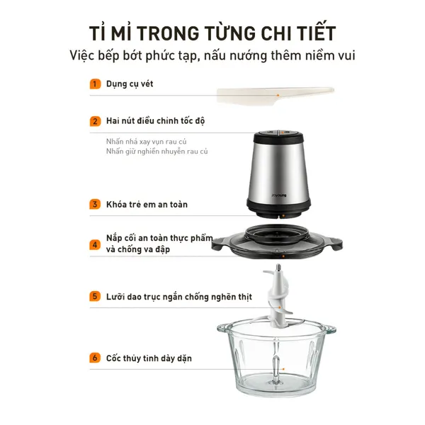 Máy Xay Thịt Đa Năng Joyoung JFC-808 1.8 Lít