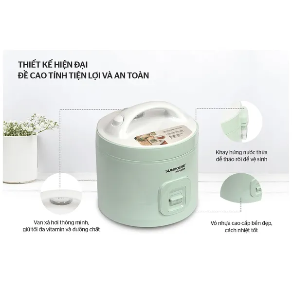Nồi Cơm Điện Sunhouse Mama SHD8665B 1.8 Lít