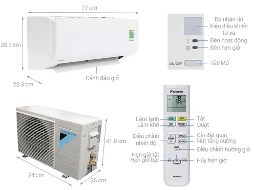 Máy lạnh Daikin 2 Hp FTC50NV1V/RC50NV1V 2