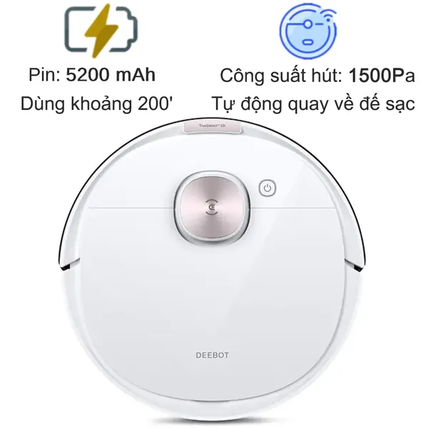 Robot Hút Bụi Lau Nhà Ecovacs Deebot T8 Max Trắng ( DLX11-61)