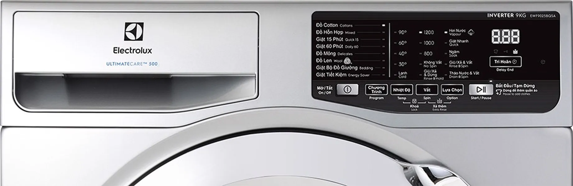 Máy Giặt Electrolux Inverter 9 Kg EWF9025BQSA