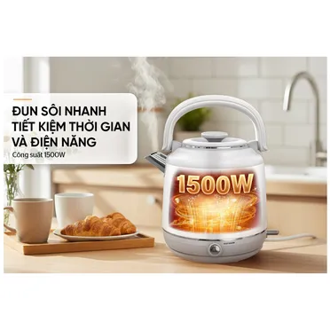 Ấm Siêu Tốc Inox Giữ Nhiệt 2.5 Lít Sunhouse SHD1392 9