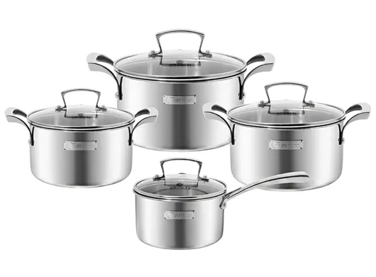 Bộ Nồi Inox Liền Khối Elmich Premium EL3100 Size 18,20,24 Quánh 16cm