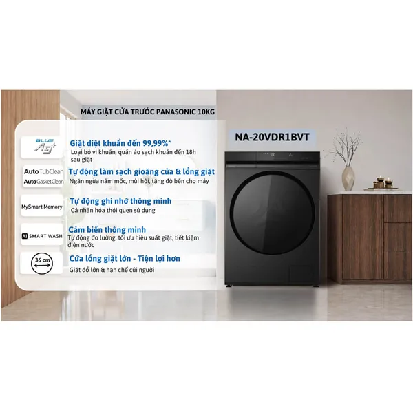 Máy Giặt Panasonic Inverter 10 Kg NA-20VDR1BVT