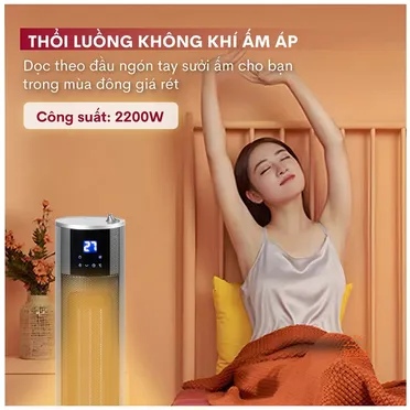 Quạt Sưởi Gốm Tích Hợp Tạo Ẩm Fujihome FH6000 7