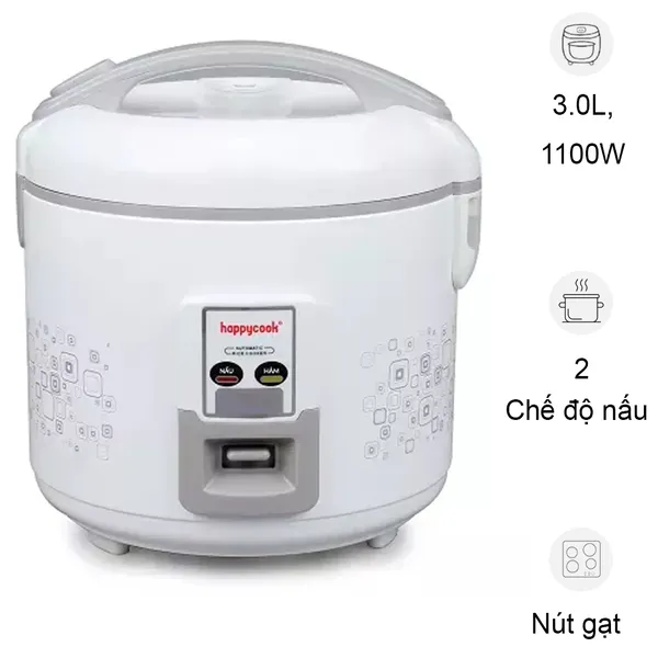 Nồi Cơm Điện Happy Cook HCJ-300W 3.0 Lít