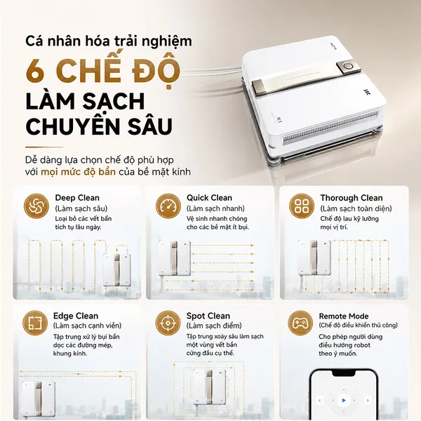 Robot Hút Bụi Lau Kính Mova N1