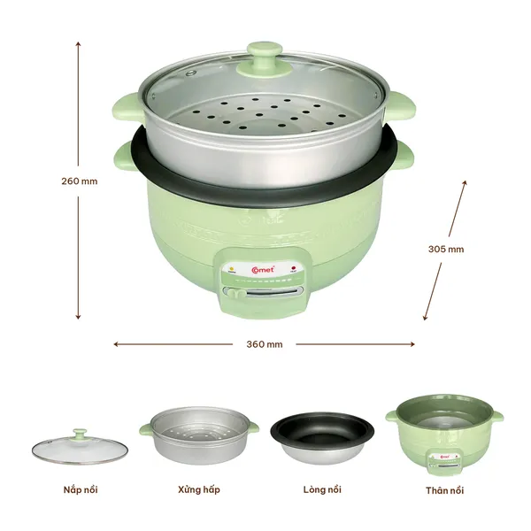 Nồi Lẩu Điện Comet CM7739 3.5 Lít