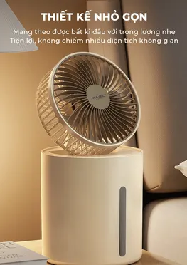 Quạt Sạc Phun Sương Magic A-006 9