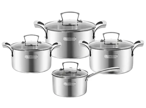 Bộ Nồi Inox Liền Khối Elmich Premium EL3100 Size 18,20,24 Quánh 16cm 0