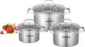 Bộ nồi inox 5 đáy Sunhouse SH780 16-20-24 cm