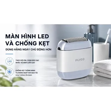 Máy Cạo Râu Điện Flyco F8VN Màu Bạc 11