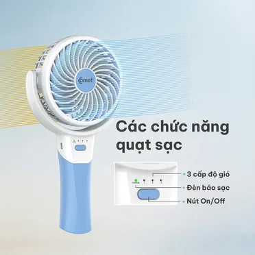 Quạt Cầm Tay Mini Comet CRF0904 6