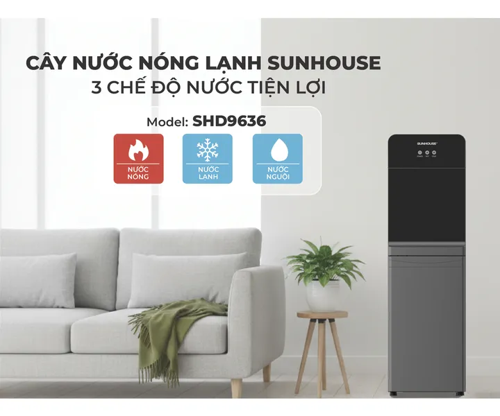 Cây Nước Nóng Lạnh Sunhouse SHD9636 670W