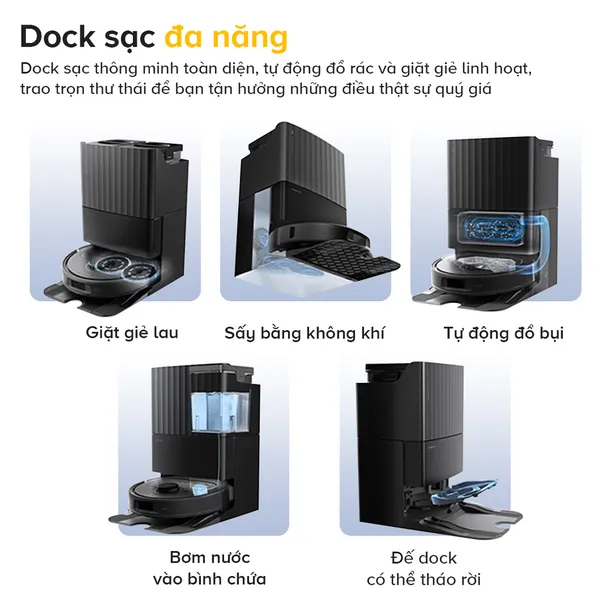 Robot Hút Bụi Lau Nhà Roborock QR 798 - Đen