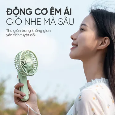 Quạt Cầm Tay Mini Magic A-011 Màu Trắng 5