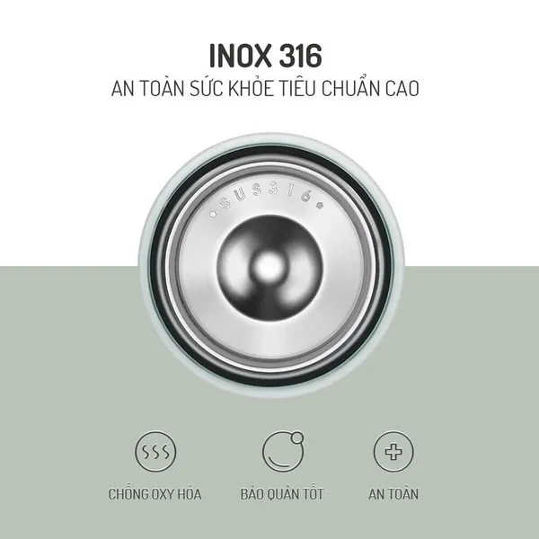 Bình Đựng Thức Ăn Giữ Nhiệt Inox 316 Elmich EL8019