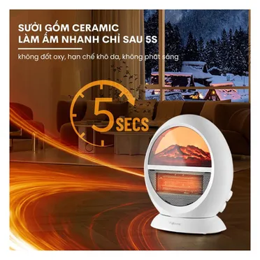 Quạt Sưởi Để Bàn Fujihome FH09 3