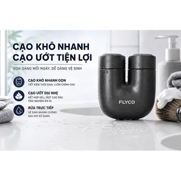 Máy Cạo Râu Điện Flyco U1VN Màu Đen 7