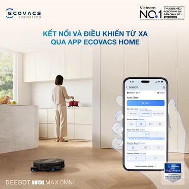 Robot Hút Bụi Lau Nhà Ecovacs T80 Max Omni Black 21