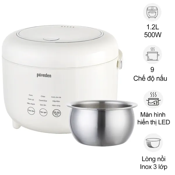 Nồi Cơm Điện Tử Paveden PR-1255SW 1.2 Lít