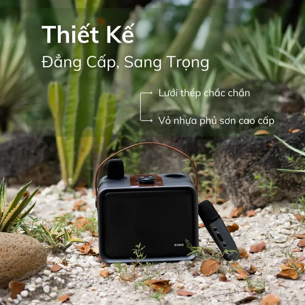 Bộ Loa Karaoke Bluetooth iCore ISM09 kèm 2 Micro