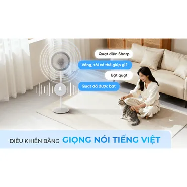 Quạt Tuần Hoàn Điều Khiển Giọng Nói Sharp PJ-CD227V-W 24W 14