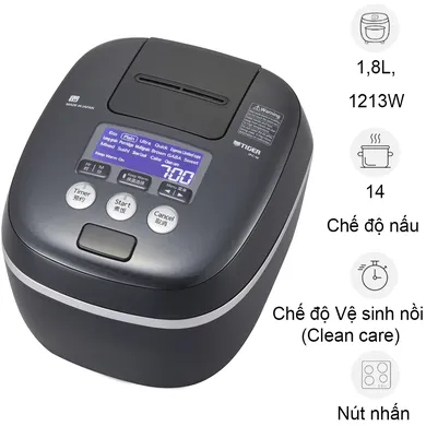 Nồi Cơm Điện Tử Cao Tần Áp Suất Tiger JPC-W18W 1.8 Lít