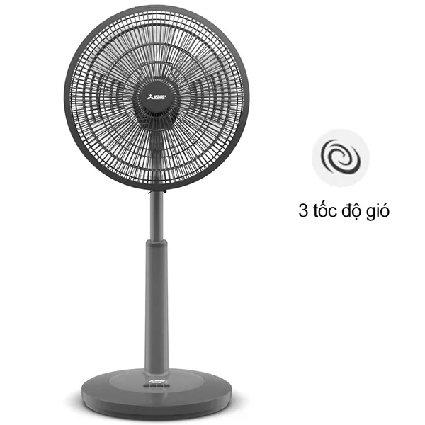 Quạt Lửng Mitsubishi R16A-GC CY-GY 45W Xám Đậm - Thái Lan