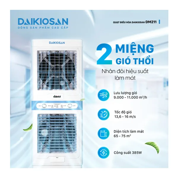 Quạt Điều Hòa 2 Tầng Công Suất Lớn Daikiosan DM211
