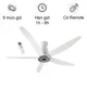 Quạt Trần Panasonic F-60XDN-W 37W